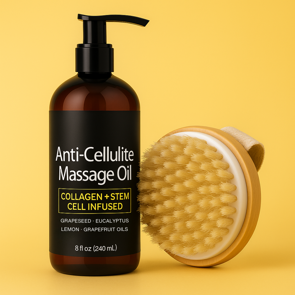 Anti-Cellulite Massage Oil + FREE Dry Brush
